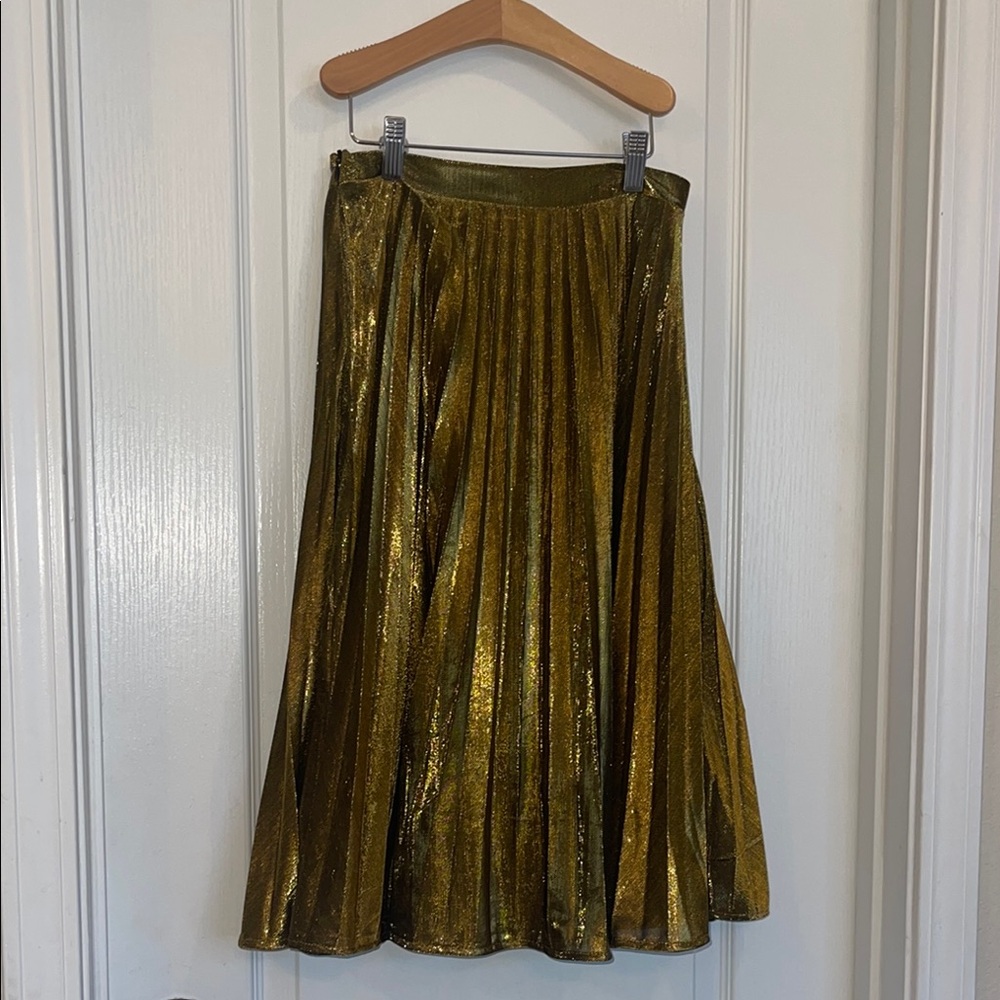 NEW Gold Pleated Skirt